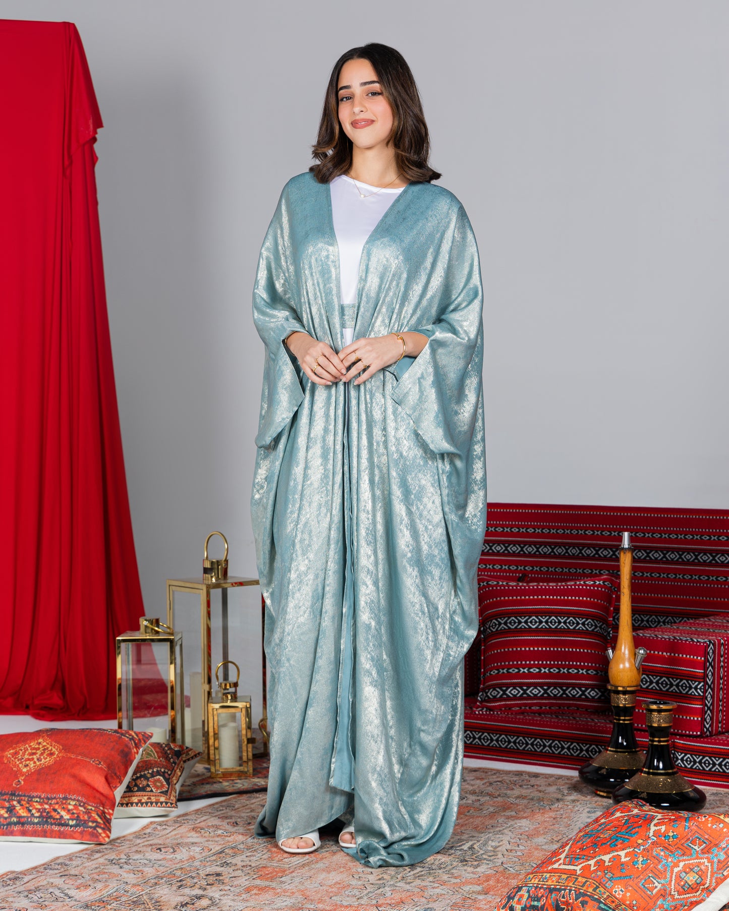 May Abaya | Green Metallic